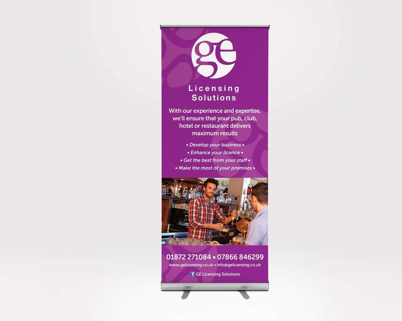 Roller banner and display design and print, Cornwall