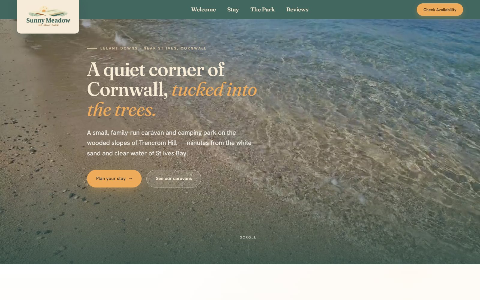 Sunny Meadow new website by Cornwall Design & Print